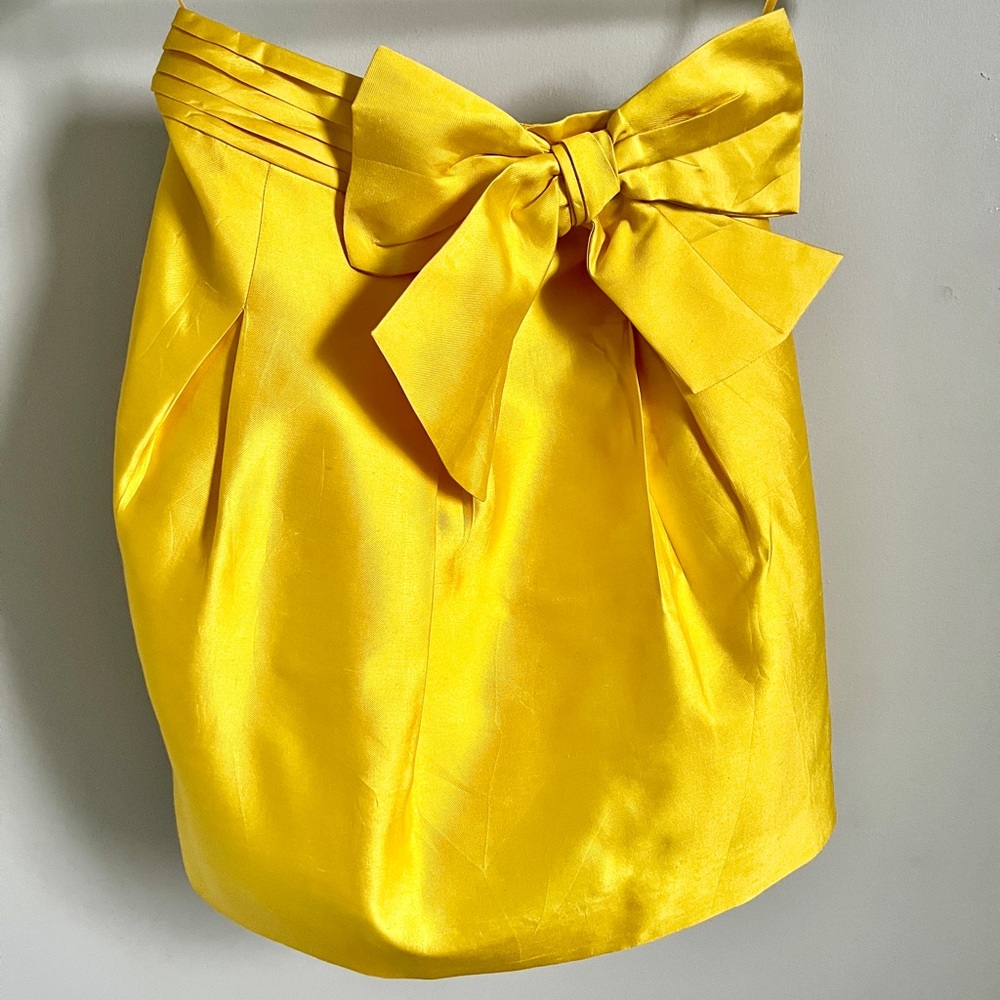 KATE SPADE NEW YORK silk blend mini skirt with bow size 0